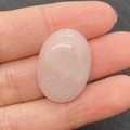 Ovale rozenkwarts edelsteen met glad gepolijste roze afwerking voor het maken van sieraden - Rozenkwarts