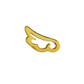 Minimalist titanium steel wing stud earring with elegant polished gold finish - Angel Wings / Gold