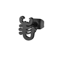 Matte black scorpion stud earring in minimalist titanium steel for punk style - Scorpion / Black
