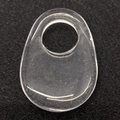 Oval green aventurine stone pendant with top hole for DIY jewelry making - White Crystal