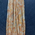 2x4mm natural imperial jasper cylinder beads in warm orange and yellow shades for DIY jewelry - 2x4mm / Topaz