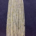 Light yellowish green cylindrical natural stone beads in 2x4mm tube shape for DIY jewelry - 2x4mm / Pale Green-Yellow (No.28)