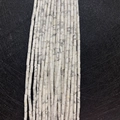 Natural white marble pattern cylinder beads for DIY jewelry and necklace crafting - 2x4mm / White Turquoise Texture (No.29)