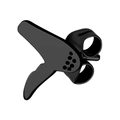 Minimalist black flying bird stud earring made of titanium steel with butterfly clasp - Hair Dryer / Black