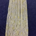 2x4mm pale yellow-green natural gemstone tube beads for DIY jewelry making - 2x4mm / Pale Yellow-Green (No.30)