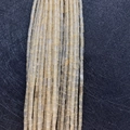 Strands of 2x4mm natural yellow rutilated quartz tube beads for DIY jewelry making - 2x4mm / Rutilated Quartz / Citrine Style (No.35)