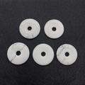 Five pieces of natural white turquoise round stone pendants for DIY jewelry crafting - Diameter 25mm / Howlite