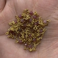 Pink faceted natural stone beads with gold copper oval chain link for DIY jewelry making - 10m/Roll / No.5 (Pinkish Purple)