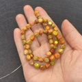 Handheld irregular turquoise emperor stone beads with orange and green textures for DIY - 5X7mm / Orange Yellow Green Style (No. 8)