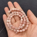 Pink natural opal stone beads in rounded cube shape for custom jewelry making - 5X7mm / Pink Rounded Cube Style (No. 16)