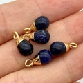 Blue goldstone teardrop charms with gold caps for DIY jewelry making accessories - Blue Goldstone Style (5037910906834)