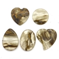 5-teiliges Set Naturstein-Achatanhänger in Herz- und Tropfenform für die Schmuckherstellung - Ozeanchalcedon Set