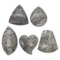 5pcs set of natural agate stone pendants in teardrop and geometric shapes for DIY jewelry - Multicolor Geometric Style / 5 Pieces