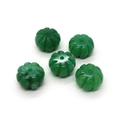 Five green pumpkin-shaped watermelon crystal beads 8x14mm for DIY jewelry making - 8x14mm / Emerald Green Style (1)