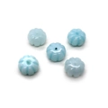 Dettaglio di cinque perline in pietra azzurra a forma di zucca con foro per gioielli DIY - 8x14mm / Stile Blu Chiaro (5)