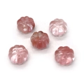 Perline in pietra naturale rosa a forma di zucca per creazione di gioielli fai da te - 8x14mm / Stile Quarzo Rosa (7)