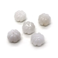 Cinque perle in pietra naturale grigia a forma di zucca per gioielli fai-da-te - 8x14mm / Stile Bianco Latte (8)