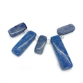 Natural lapis lazuli rectangular gemstone pendant beads for DIY necklace jewelry making - Lapis Lazuli
