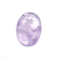 Elegant oval purple amethyst stone pendant with natural texture for DIY necklace jewelry - Purple Crystal