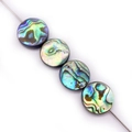 Natural abalone shell round beads with rainbow iridescence for DIY jewelry making - Round (8MM)