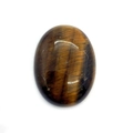 Cabochon ovale in occhio di tigre 30x40mm lucidato con bande marroni dorate - Design Ovale / Occhio di tigre