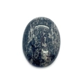 Cabochon ovale in pietra naturale di marmo grigio con venature bianche lucide - Design Ovale / Tessitura Marmorea Grigio Scuro (N.11)