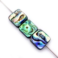 Natural square abalone shell beads with rainbow iridescence for DIY jewelry crafting - Square (10mm)