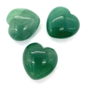 Polished heart-shaped green aventurine stones for DIY jewelry making and crafts - 30x30mm 21g/Piece / Green Aventurine