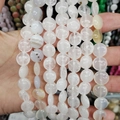 Flat round white agate beads 12x6mm for jewelry making with natural stone texture - 12x6mm / White Agate (No. 22)