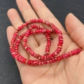 Platte ronde rozerode natuurstenen kralen met marmertextuur voor het maken van sieraden - 3x4mm / Stijl 11 (Rozerode Textuur)
