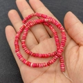 3x4mm rozerode keizerlijke jaspis rondelle kralen met witte marmertextuur op de hand - 3x4mm / Stijl 12 (Roze Marmertextuur)