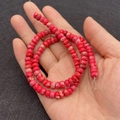 Tira de cuentas rondelle de piedra imperial roja 4x6mm para bisutería DIY - 4x6MM / N.º 10 (Rojo)