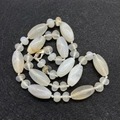 Natural white agate beads 10x20mm barrel shape necklace with secure lobster clasp - 10x20mm / White Agate Style (24号)