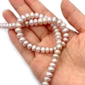 Lustrous AA-grade natural freshwater pearls in soft lavender pink for jewelry making - 3-4mm 15g / Purple