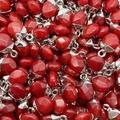 Gefacetteerde rode agaat druppelhangers met zilveren haken voor DIY-sieraden - Carneool
