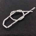 Cuentas cilíndricas de howlita con vetas de mármol gris para creación de joyas DIY - 4x13mm / Howlita