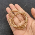 Natural sunstone irregular stone beads in warm brown orange for DIY jewelry making - 4mm / No.1 Brown Orange