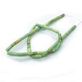 Cuentas cilíndricas de piedra emperador verde claro 4x13mm con manchas minerales - 4x13mm / Patrón de Piedra Verde Claro (No. 5)