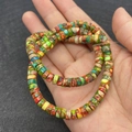 Perline cilindriche in pietra imperatore multicolore per gioielli fai da te etnici - 3x6mm / Stile etnico screziato multicolore (N. 10)