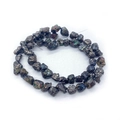 Irregular natural stone beads with metallic iridescent coating for DIY jewelry - 4mm / Gunmetal