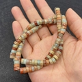 Perline cilindriche in pietra naturale di colori misti per creazione gioielli - 3x6mm / Stile Toni della Terra Misti (N. 4)