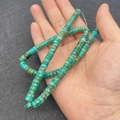 Perle in pietra naturale imperatore 2x4mm blu pavone per creazione di gioielli fai da te - 3x6mm / Stile a trama screziata verde turchese (Taglia 12)