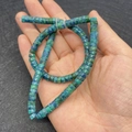 Perline in pietra imperiale turchese 2x4mm blu-verde per creazione gioielli fai da te - 3x6mm / Stile Aspetto Pietra Fenice Blu-Verde (Misura 13)