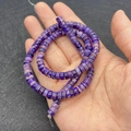 Perline piatte in pietra imperatore viola con trama marmorea per creazione gioielli - 3x6mm / Stile Marmo Viola (N. 18)
