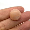 Polished 16mm light pink round natural stone bead for DIY jewelry and necklace making - US 12