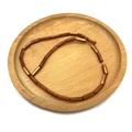 Collar de cuentas de concha cilíndricas marrones 4x13mm con brillo natural pulido - Tostado