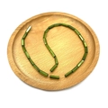 Cuentas de concha verdes en forma de bambú cilíndrico para collar de joyería artesanal - Verde Claro