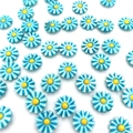 Perles marguerites en coquillage bleu 12mm pour la création de bijoux DIY et de colliers - Bleu / 10mm