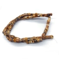 Cuentas cuadradas de Picture Jasper con patrones naturales de arena marrón para joyería - Estilo 2 (Jaspe Paisaje)