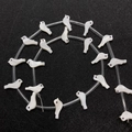 Natural white mother of pearl bird shaped loose beads for DIY jewelry making - Bird Shape / 6x15mm